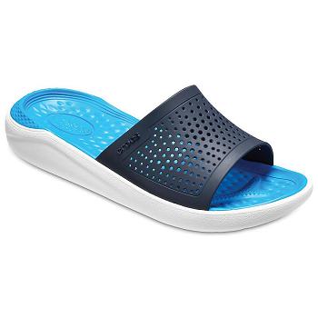 Crocs LiteRide Tmavomodre / Biele - Damske Sandále